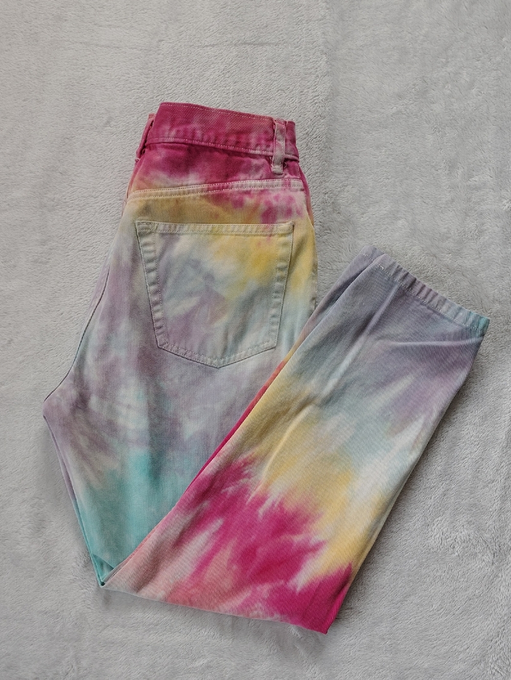 GAP Vintage Classic Fit Pastel Tie Dye 100% Cotton Jeans Size 6A